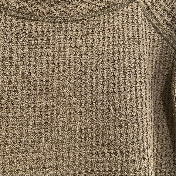 We The Free | Kate Waffle Knit Top Army Green Size XS - Picture 6 of 8